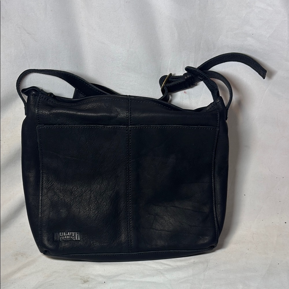 Duluth Trading Co Black Messenger Bag with Adjustable Strap New Without Tag